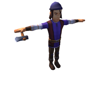 Male Peasant 05B-Axe